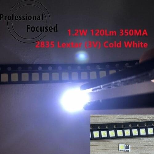 1000PCS Original LEXTAR 2835 3528 1210 3V 1w-2W SMD LED For Repair TV Backlight Cold white LCD Backlight LED