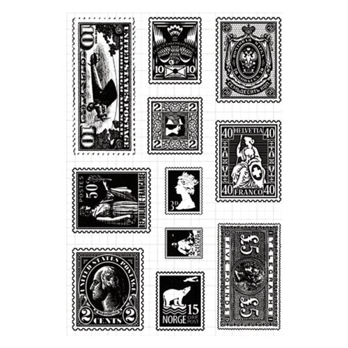 Post card Clear Stamp for Scrapbooking Transparent Silicone Rubber DIY Photo Album Decor F133