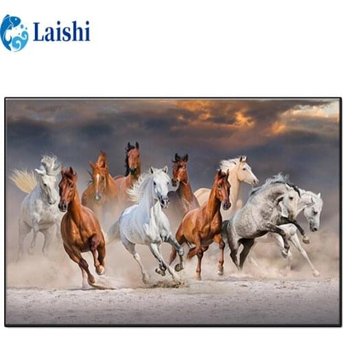 Full Square/Round Diamond Painting Animal art, running horse 5D Diamond Embroidery Mosaic Cross Stitch Home Decor lover Gift