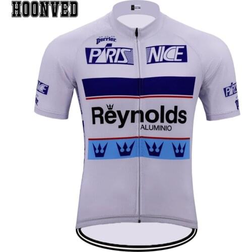 Pro Team racing Man Retro white Reynolds Cycling Jersey Short Sleeves summer Mtb Riding Sweater Clothing jersey ciclismo hombre