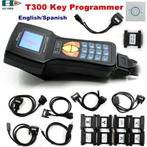 2017 High quality V16.8 T300 Key Programmer T300 support multi brand car key programming with English/Spanish DHL free shipping