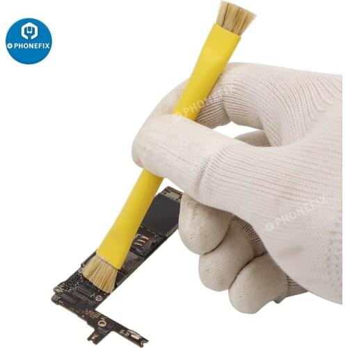 Anti-Static Brush Double Head Insulation Hard Brush Clean Dust Repair Tool ESD Safe Kit For Mobile Phone Motherboard PCB BGA SMD