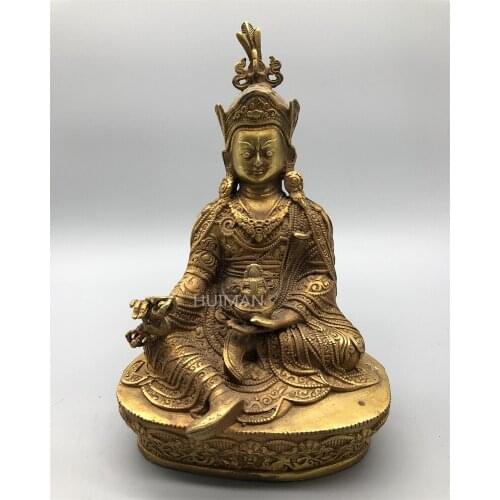 Collect China Fine Workmanship Brass Sculpture Bodhisattva Buddha Metal Crafts Home Decoration#3