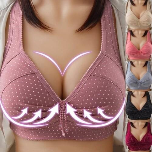 2021 Sports Bra Women Cotton Wirefree Plus Size Underwear Widen Shoulder Straps Brasieres Comfort Breast Cover Female