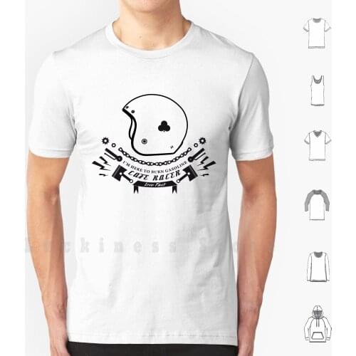 Sticker Ace Cafe Racer T Shirt DIY Cotton Big Size S-6xl Cafe Racer Motorcycle Hot Rod Retro Whell Bike Helmet Classic