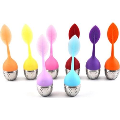 High-quality manufacturers direct silica gel tea leakage leaf tea ball 304 stainless steel tea leakage creative silica gel tea l