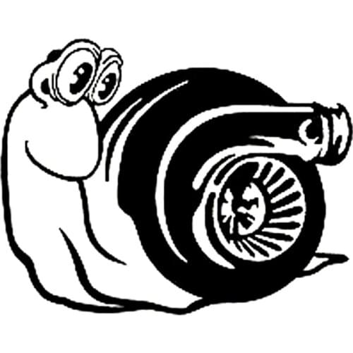 Funny Cute Cartoon Turbo Snail Fashion Pvc Car Sticker Motorcycle Decal Suitable for Various Models Black/white, 16*12CM