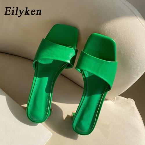 Eilyken Women Brand Slippers 2021 Summer Outdoor Beach Flip Flop Open Toe Flat Casual Low Heel Leisure Sandal Female Slides