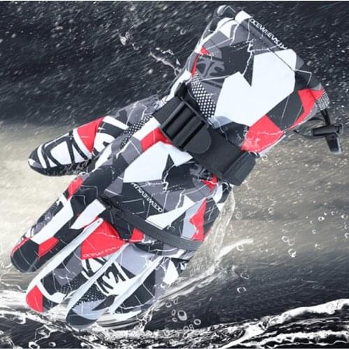 Winter Warm Snowboard Gloves Mens Womens Ski Gloves Waterproof Touch Screen Fleece Professional Motorcycle Riding Snow Gloves