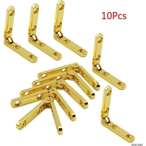 10 Hinges 1.18x1.18x0.23in Bag 90 Degree Hinges Zinc Alloy Spring Hinge For Wooden Box Jewellery Case High Quality