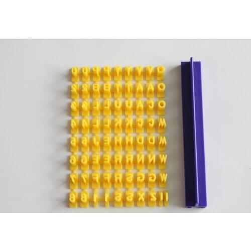 100pcs/lot new Fondant Cake Alphabet Letter Number Cookies Stamp Embosser Biscuit letter mold