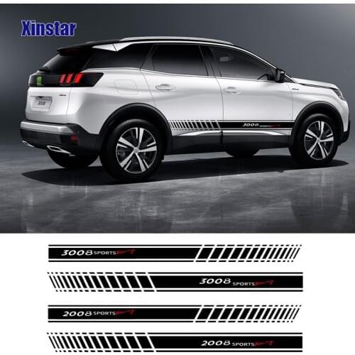 2pcs Car Side Sticker For Peugeot 2008 3008 106 108 206 208 308 508 306