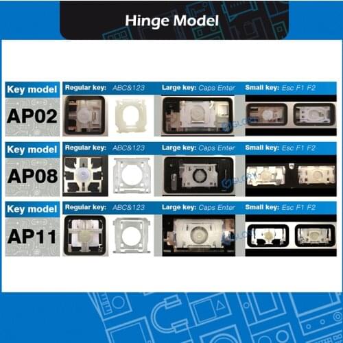 5set/Lot AP02 AP08 AP11 Key cap for Macbook A1278 A1286 A1297 A1370 A1465 A1369 A1466 A1425 A1502 A1398 Keycaps
