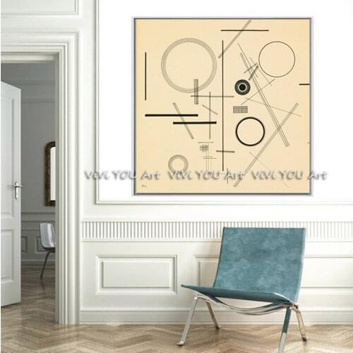 Abstract handmade oil painting Wall Art Picture For Living Room Wassily Kandinsky Small world Home Decor Canvas Art Oil Painting