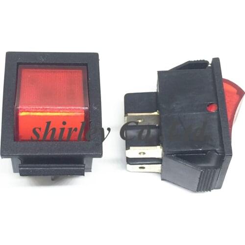 Free shiiping 2Pcs/Lot Red 4 Pin Light On/off Boat Button Switch 250V 16A AC AMP 125V/20A