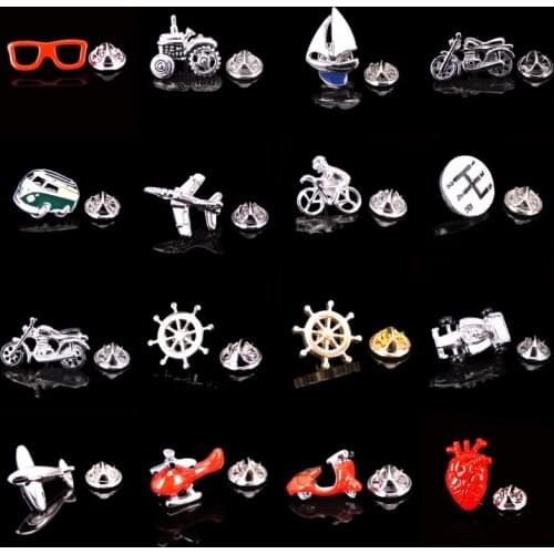 High quality Brooch Lapel Pin For Men Novelty Plane racing anchor badge Pin Badge Motorcycle Lapel Pin Badge Brooches jewelry