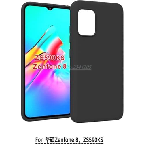 360 Degree Full Cover Case for Zenfone 8 Mini Etui Matte Anti-knock Soft Black TPU Case For ASUS Zenfone 8 ZS590KS Back Cover
