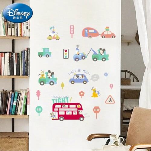 Disney Cartoon Lovely Mickey Minnie And Car DIY Wall Stickers For Kids Bedroom Wall Decal Art Mural Home Girls Bedroom Decor