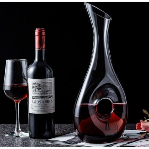 Design snail style premium wine decanter red wine bottle lead-free glass premium wine aerator CY53004