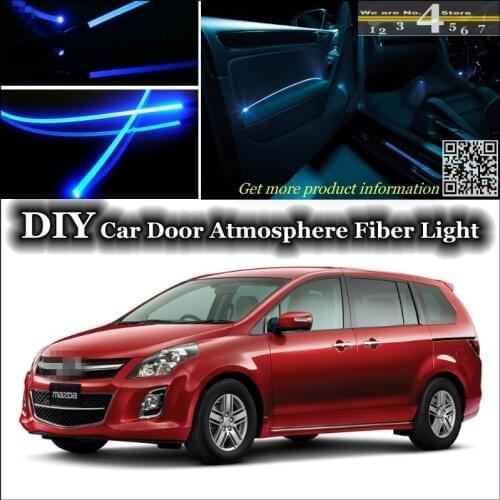 For Mazda 8 Mazda8 MPV LW LY interior Ambient Light Tuning Atmosphere Fiber Optic Band Lights Inside Door Panel illumination