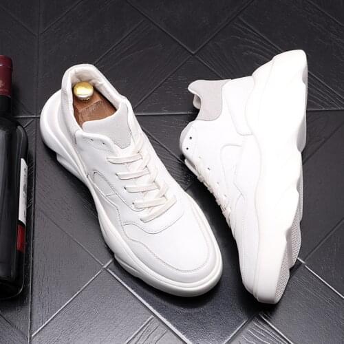 ERRFC New Arrival Fashion Mens White Casual Comfort Shoes Younger Lace Up Trending Leisure Hombre Chaussure Vogue Size 38-43