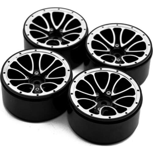 4 Pcs Metal Alloy 1.9 Inch Beadlock Wheel Rims Hubs for Axial SCX10 TAMIYA CC01 D90 D110 1/10 RC Crawler Car Parts