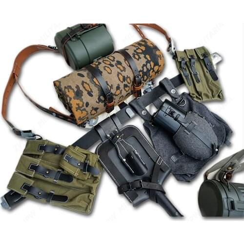 WW2 WWII GERMAN ARMY SOLDIER EQUIPMENT MP40/P38 CANVAS FIELD GEAR PACKAGE COMBINATION MILITARY COLLECTION WAR REENACTMENTS