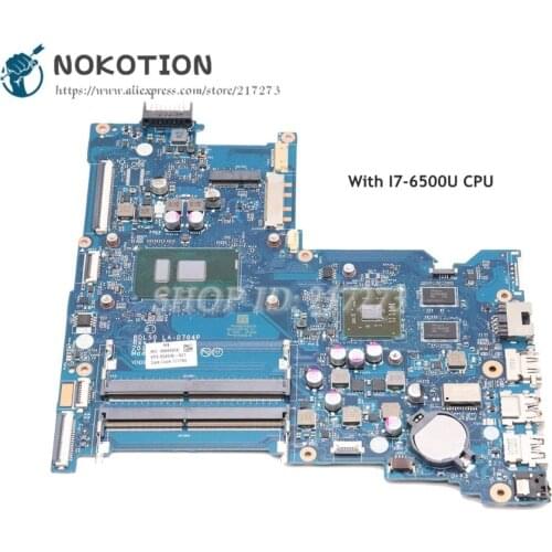 NOKOTION 858868-601 858868-501 858868-501 For HP 15-AY 15-ay015ds Laptop motherbard BDL50 LA-D704P I7-6500U Radeon R7 M440 2GB