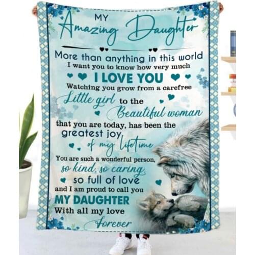 New Style Wolf Pattern Envelope Blanket Gift For My Son And Daughter 3D Printing Blanket To Keep Warm On The Bed Birthday Gift