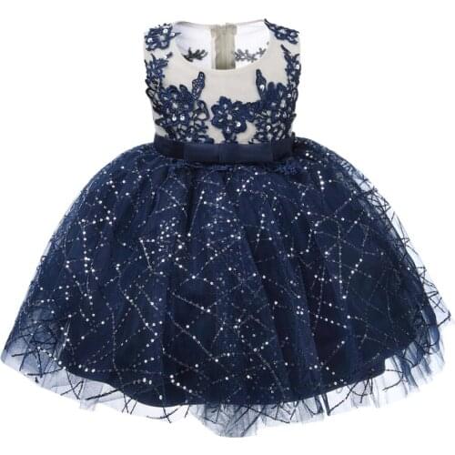 Baby Girl Clothing Sequin Floral Christening Clothes Newborn Dress for Baby Baptism 1 Year Birthday Party Infantil Vestidos