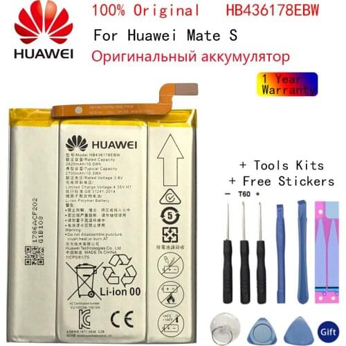 Original HB436178EBW Mobile Phone Replacement Li-Polymer Battery 2700mAh For HUAWEI Mate S CRR-CL00 CRR-UL00 Batterie Batterij
