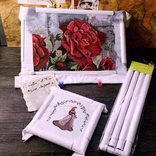 5 size handheld square plastic Embroidery hoop Cross stitch sewing accessories Needlework sewing tools Sewing supplies Craft DIY