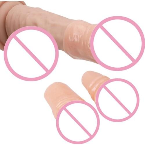 Silicone Penis Ring Penis Extender Enlargement Cock Ring Delay Ejaculation Glans Sleeve Elastic Sex Toys for Men Male