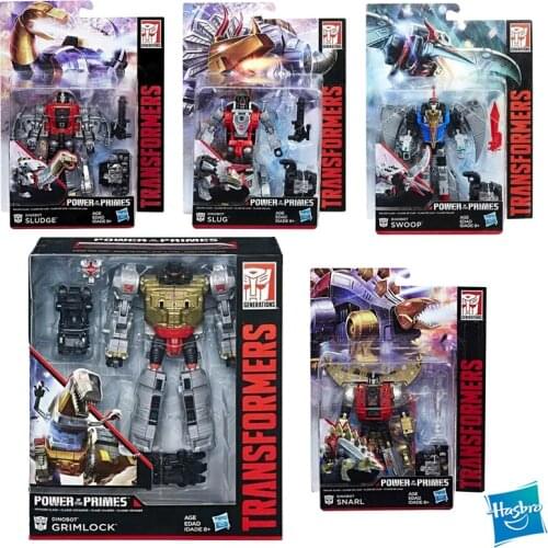 Hasbro Transformers Toys Power of The Primes Dinobot Grimlock Snarl Slag Sludge Swoop Beast Dinoking ABS Transformer Robot Gift