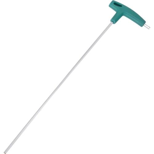Uxcell 3mm Extra Long Arm T-Handle Hex Key Wrench Chrome Finish