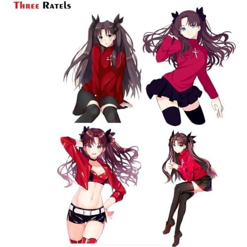 Three Ratels FC701 Rin Tohsaka FateStay Night Vinyl Anime Car Stickers For Laptop Fridge Magnets Waterbottle