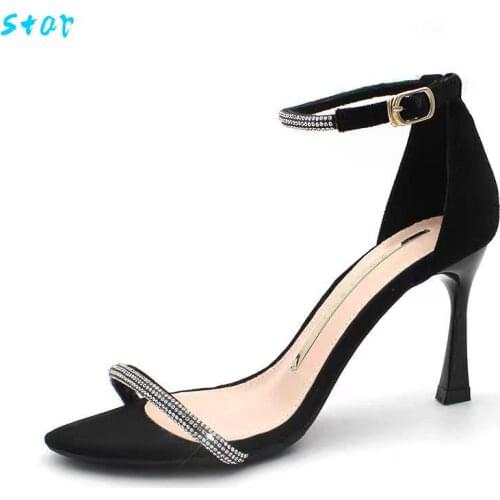 2021 summer sexy ladies sandals stiletto high heels ladies high heels rhinestone open toe ladies high heels party vacation shoes