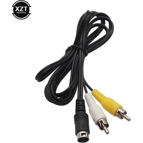 1.5M 3 Pin Game Audio Video AV Stereo Composite Cable For Sega Genesis 2 A/V RCA Connection Cord Wire For SEGA Genesis II / MD