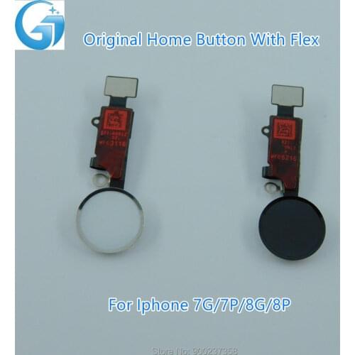 100%Original Home Button Flex For iPhone 7G/7P/8G/8P/ Return Back Home Button With Flex Cable Rubber Sticker