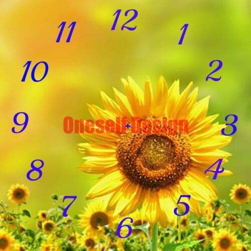 2021 new style 5d diamond painting clock sunflower diamond embroidery full set clock diy frame decoration home diamond mosaic