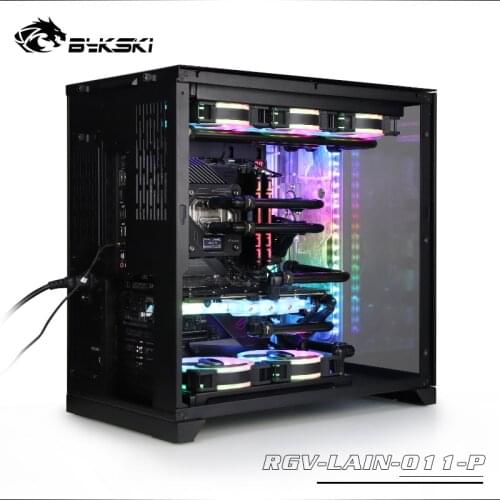 Bykski acrylic water board used for lian li o11 dynamic case rgb acrylic reservoir RGV-LAN-O11-P reservoir