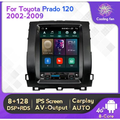 6G+128G Android 11 For Toyota Land Cruiser Prado 120 Lexus GX470 Car Radio Multimedia Video Player Navigation GPS No 2 din dvd