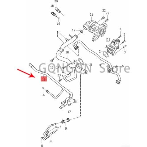 CAR water pipe 2016-2019vol voxc90 xc60 engine warm water pipe tee water pipe water tank upper hose coolant hose