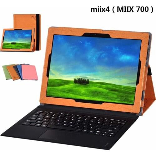 Print Flip Stand PU Leather Skin Magnetic Case Protective Shell Funda Capa Cover For Lenovo Miix 4 Miix 700 12 inch Tablet Coque