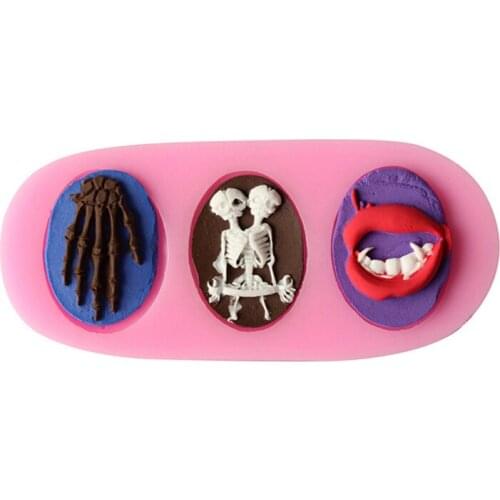 Halloween Skulls Cooking Tools Fondant Cake Decorating Silicone Molds For Baking Of Kitchen Accessories Candy Resin Craft Bakery