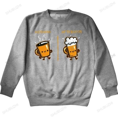 All Day Long hoodies Morning Coffee Afternoon Beer Daily Life Funny Cute Creat Design sweatshirt Cotton Novelty hoody