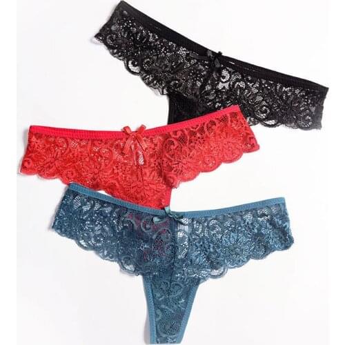 Womens thong underwear sexy lace female G-String panties light seamless transparent T-back low waist briefs ladies lingerie