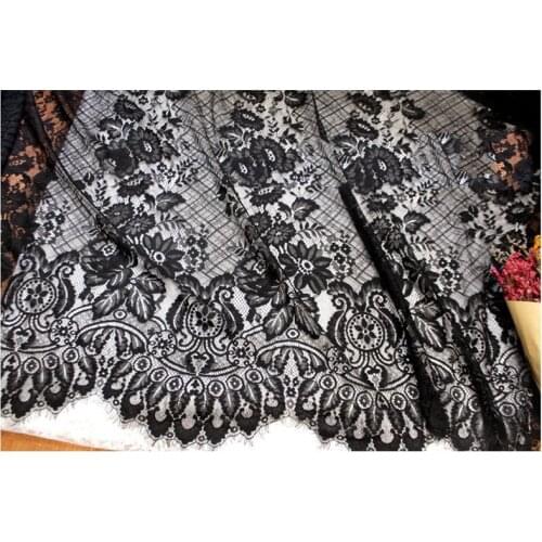 GLace 3M/Lot sewing fabric eyelash lace fabric Breathable DIY clothing wedding dress high quality fabric lace TX609