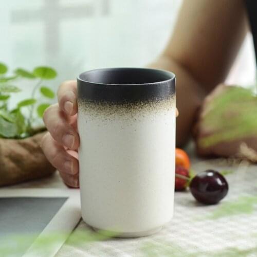 Ceramic Breakfast Cup Oatmeal Cups Pottery Water Mug Female Lovely Porcelain Microwave Oven Heated Milk Coffee Mugs Wholesale