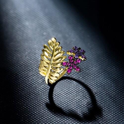 Top Quality Fashion Double Star Pave Zirconia Cute Flower Style Sterling Silver Ring For Women Finger Knuckle Jewelry